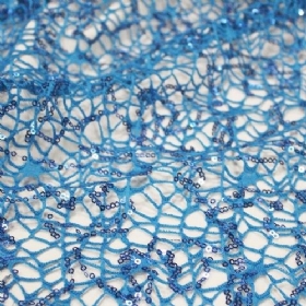 Net fabric with paillete