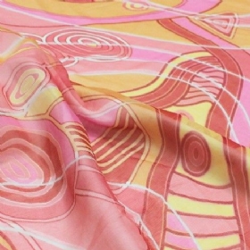 Silk muslin patterned