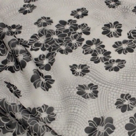 Silk muslin patterned